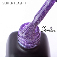 Serebro, гель-лак светоотражающий "Glitter flash" (№11), 11 мл