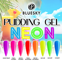 Bluesky, Pudding Gel NEON - цветной полигель (голубой), 8 гр