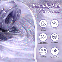 Born Pretty, Rainbow Water Light Cat Magnetic Gel - гель-лак "кошачий глаз" RW-04, 10 мл