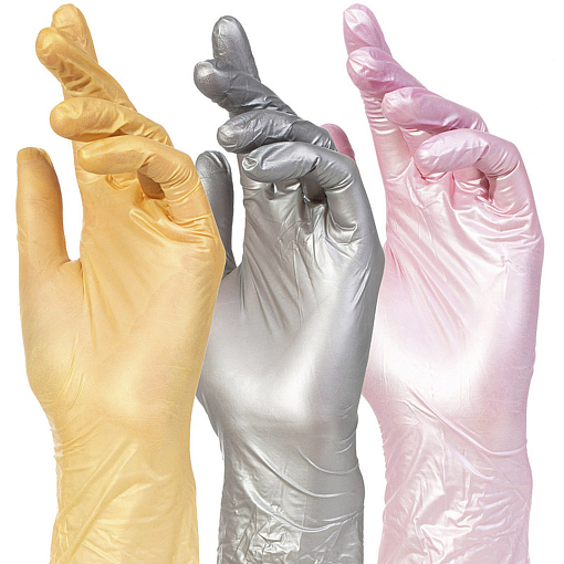 Adele, перчатки для маникюриста нитриловые (розовый перламутр, S), 50 пар