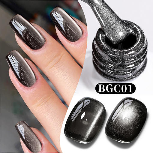 Born Pretty, Black Water Light Cat Magnetic Gel - магнитный гель-лак "кошачий глаз" BGC01, 10 мл