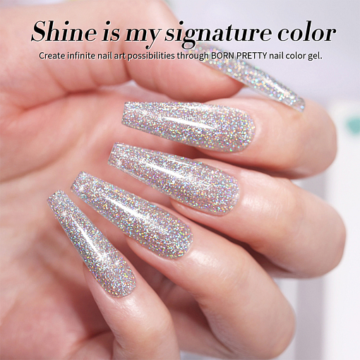 Born Pretty, Laser Glitter Gel Polish-LS01 - гель-лак, 10 мл