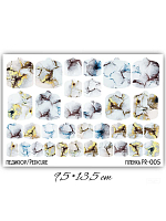 Anna Tkacheva, набор №13 наклейки пленки для педикюра и маникюра (Бабочки, цветы, узоры), 3 шт