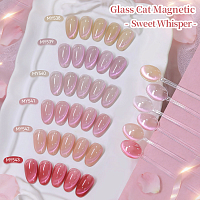 Born Pretty, Glass Bead Cat Magnetic Gel-Sweet Whisper - магнитный гель-лак MY538, 10 мл