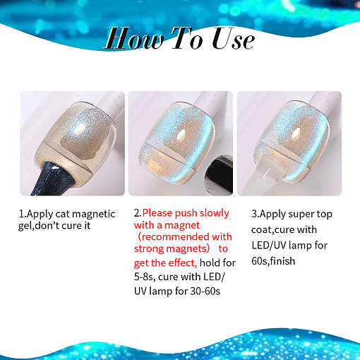 Born Pretty, Auroras Cat Magnetic Gel - светоотражающий гель-лак "кошачий глаз" AC-06 , 10 мл