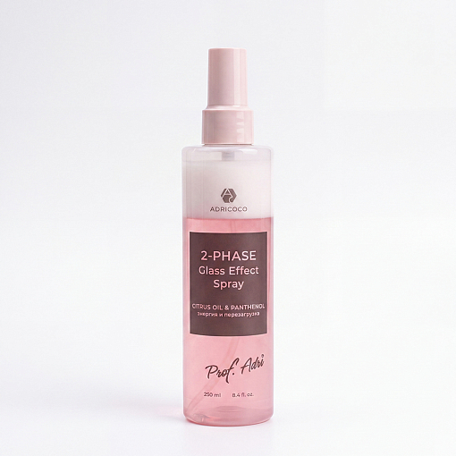 Adricoco, Prof Adri Glass Effect Spray - двухфазный спрей для волос с маслом апельсина, 250 мл