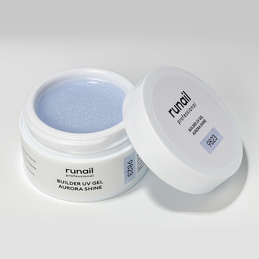RuNail, набор №59 моделирующий УФ-гель c шиммером AURORA SHINE (3 оттенка по 15 гр)