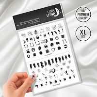 Una Luna, слайдер-дизайн для ногтей Grunge (GT015)