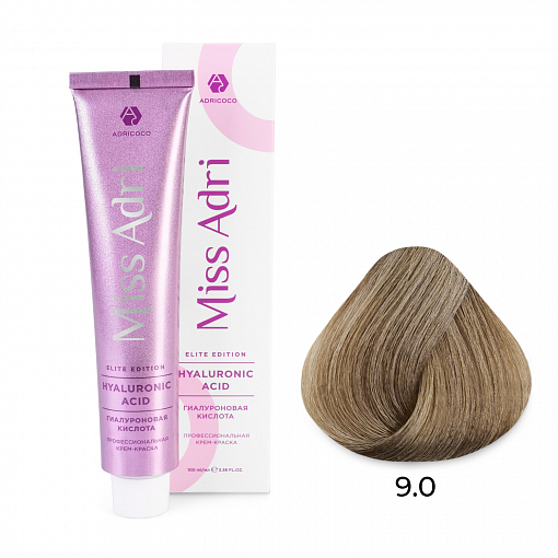 Adricoco, Miss Adri Elite Edition - крем-краска для волос (оттенок 9.0), 100 мл