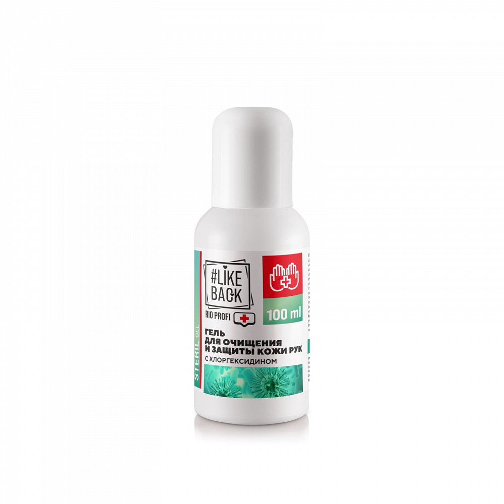 Rio Profi, Steril Gel - средство для очищения и защиты кожи с хлоргексидином (защита 99,9%), 100 мл