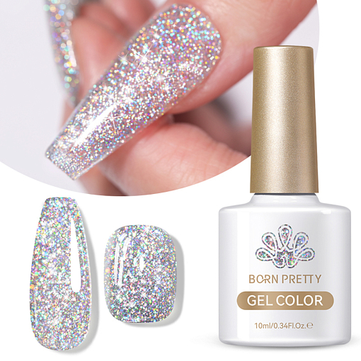 Born Pretty, Laser Glitter Gel Polish-LS01 - гель-лак, 10 мл