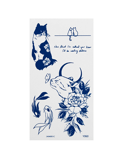 Irisk, набор №62 тату реалистичная долговременная для тела INK TATOO, 2 шт