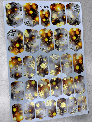 Anna Tkacheva, фольгированные наклейки пленки для дизайна ногтей SG-030