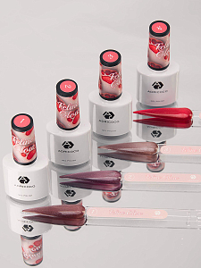 Adricoco, набор №183 гель-лак "корейская кошка" Feline Glow (4 оттенка по 8 мл)