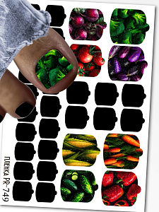 Anna Tkacheva, наклейки пленки для педикюра PR-749