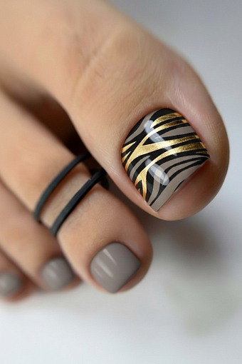 Anna Tkacheva, наклейки пленки для педикюра с фольгой VIP-082