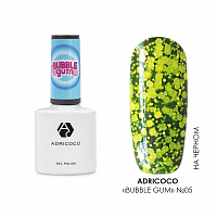 Adricoco, Bubble gum - гель-лак с цветной неоновой слюдой №05, 8 мл