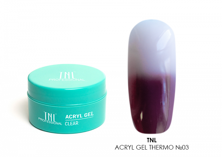 TNL, Acryl Gel Thermo - полигель с термо эффектом (№03 бордово-коричневый/ дымчатый), 18 мл