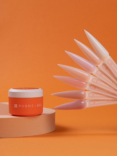 PASHE, Supreme Gel - жесткий гель для наращивания №1, 15 мл