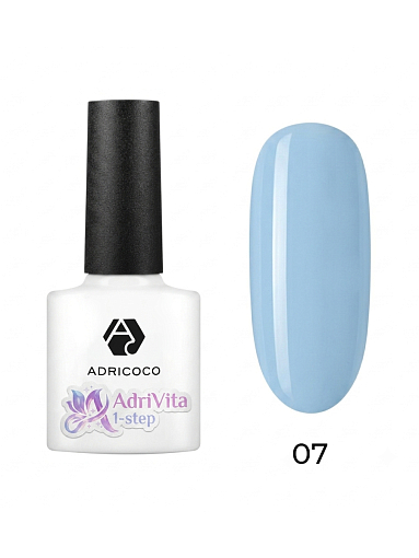 Adricoco, AdriVita 1-Step - однофазный гель-лак с №7 (небесный кристалл), 8 мл