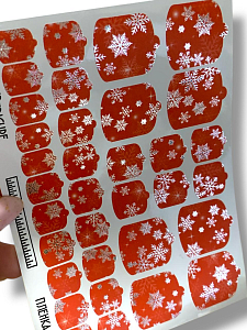 Anna Tkacheva, наклейки пленки для педикюра с фольгой VIP-069