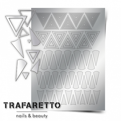 Trafaretto (Prima nails), Металлизированные наклейки (GM-04, серебро)