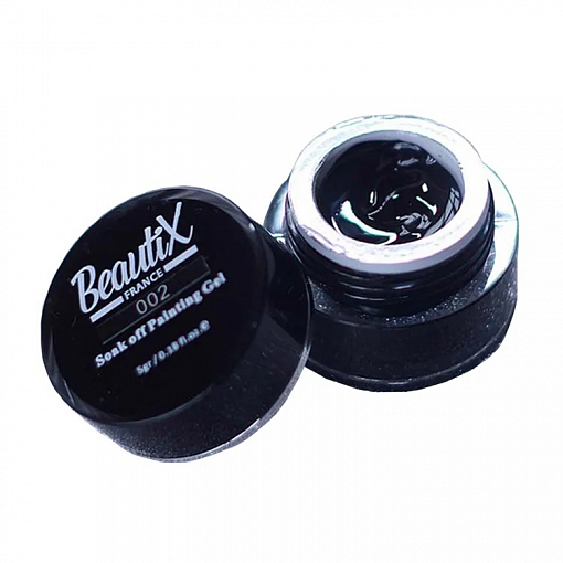 Beautix, гель краска №002 (черная), 5 гр