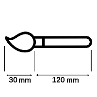 Irisk, кисть для жирных и кремовых текстур (плоская, длина ручки 120 мм)