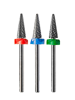 Irisk, фреза твердосплавная конус, ёлка средняя нарезка Т-14 (02 синяя, d5мм)