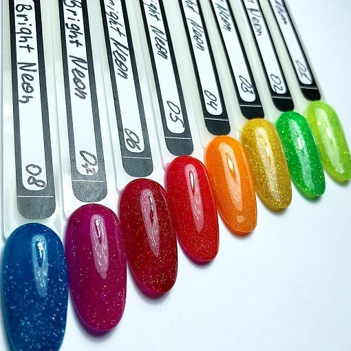 УЦЕНКА, Grattol, Color Gel Polish - светоотражающий гель-лак "Bright Neon" (№07), 9мл