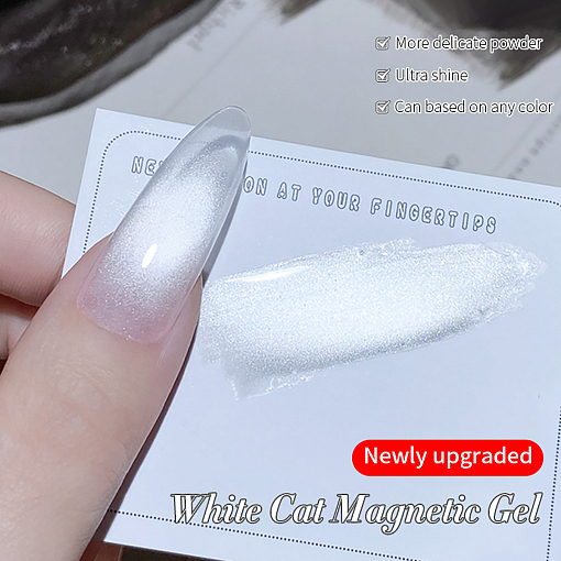 Born Pretty, White Cat Magnetic Gel - магнитный гель-лак "кошачий глаз", 10 мл