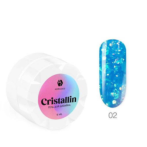 Adricoco, гель для дизайна ногтей "Cristallin" (№02), 5 мл