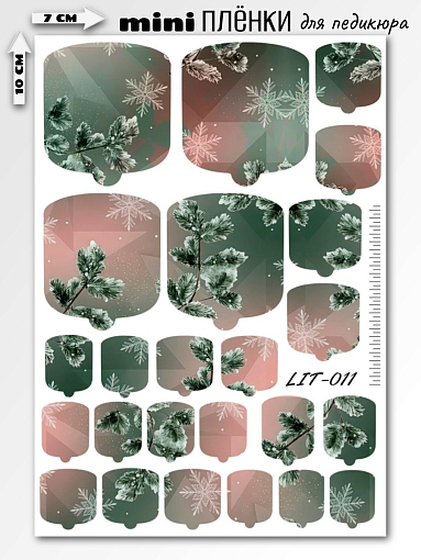 Anna Tkacheva, мини наклейки пленки для педикюра LIT-011