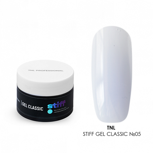 TNL, Stiff Gel Classic - жесткий цветной гель для наращивания №05 (холодный голубой), 30 мл