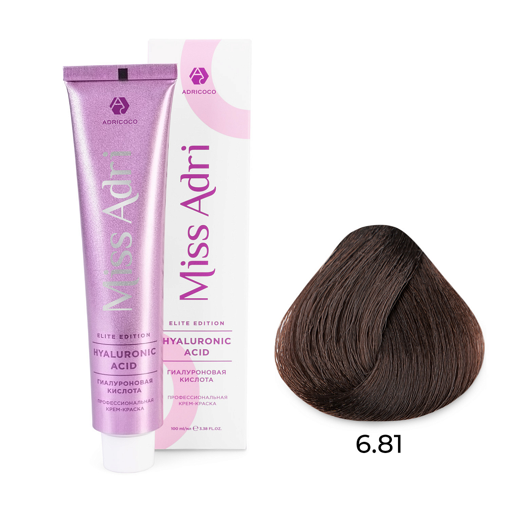 Adricoco, Miss Adri Elite Edition - крем-краска для волос (оттенок 6.81), 100 мл