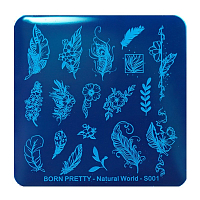 Born Pretty, пластина для стемпинга 6*6 см (Natural World, BP-S001)