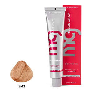 TNL, Million glow Silk protein - крем-краска для волос (9.43 свет. блонд медный золотистый), 100 мл