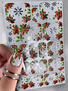 Anna Tkacheva, фольгированные наклейки пленки для дизайна ногтей SG-045