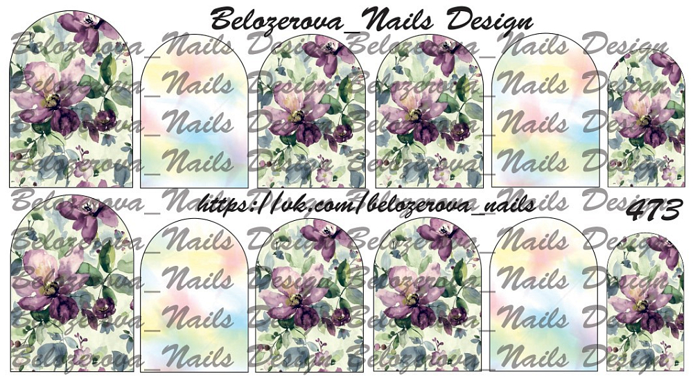 Слайдер-дизайн Belozerova Nails Design на прозрачной пленке (473)