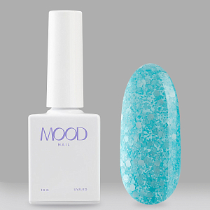 MoodNail, Holi Festival - гель-лак с блестками (Turquoise) 10 гр