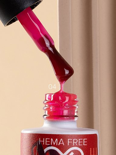 PASHE, набор №10 жесткая каучуковая цветная база HEMA-Free Only Red (8 оттенков по 9 мл)