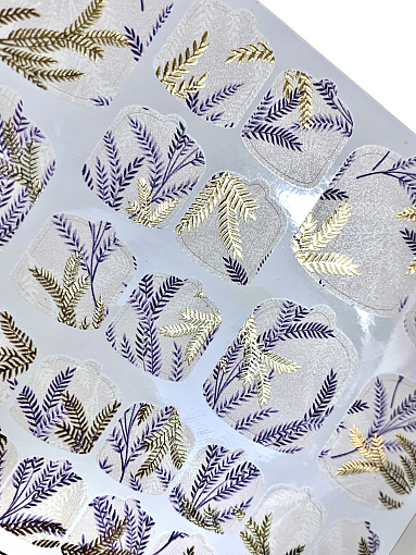 Anna Tkacheva, наклейки пленки для педикюра с фольгой VIP-072