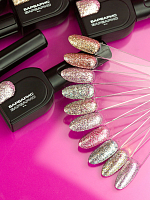 Барбарис, гель-лак с поталью и алмазным глиттером "Искра" NG08, 12 мл