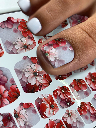 Anna Tkacheva, наклейки пленки для педикюра с фольгой VIP-041