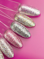 Барбарис, гель-лак с поталью и алмазным глиттером "Искра" NG08, 12 мл