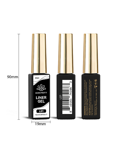 Born Pretty, Glitter Liner Gel - гель-лак с тонкой кистью для дизайна ногтей L20, 10 мл