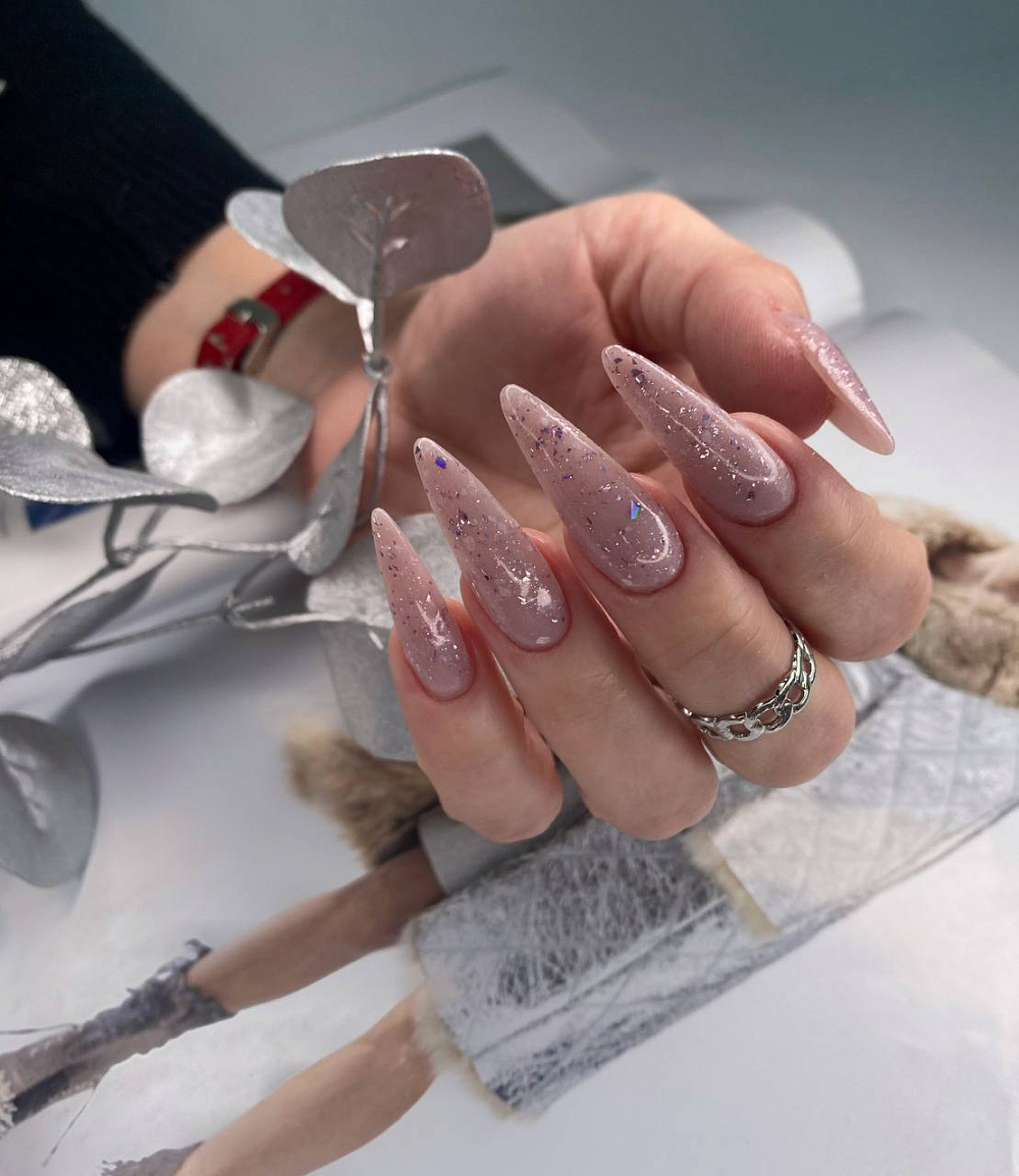 Дизайн ногтей. Товар: Serebro, топ для гель-лака "Disco party" №02 (без л/с), 11 мл