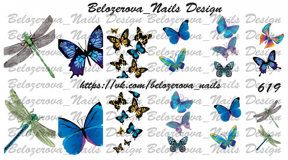 Слайдер-дизайн Belozerova Nails Design на прозрачной пленке (619)