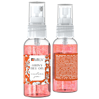 Milv, сухое укрепляющее масло для ногтей с шиммером "MANDARIN JAM", 50 мл