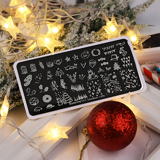 Born Pretty, пластина для стемпинга 12*6 см (BP-L010 Christmas)